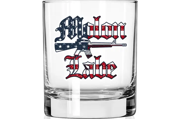 2 Monkey Trading Molon Labe America Glass Whiskey Glass